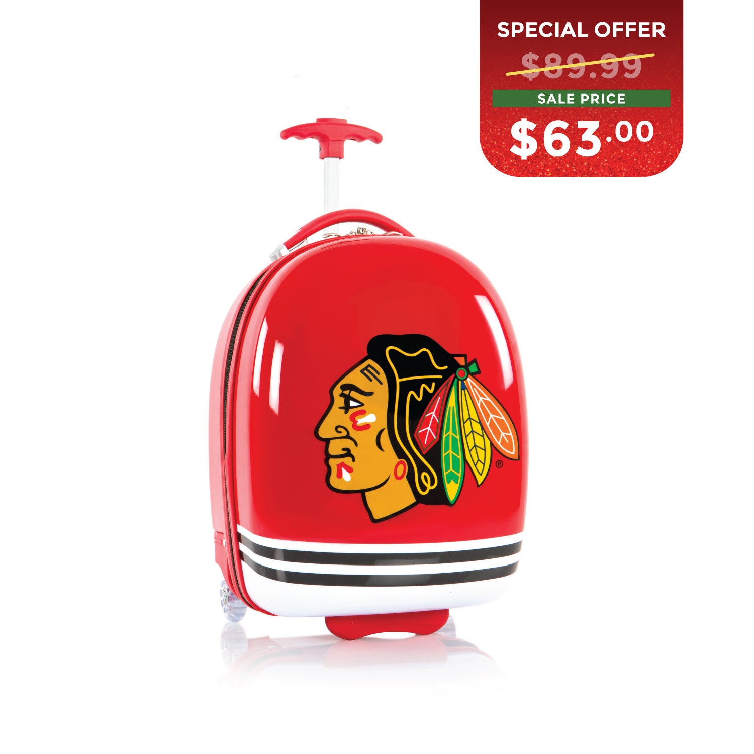 BLACK FRIDAY DOOR CRASHER 2025 - NHL Kids Luggage 18 Inch - Chicago Blackhawks