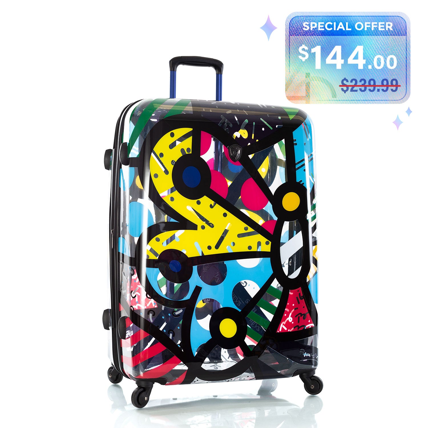 Britto - Butterfly Transparent 30 Inch Luggage | Lightweight Luggage