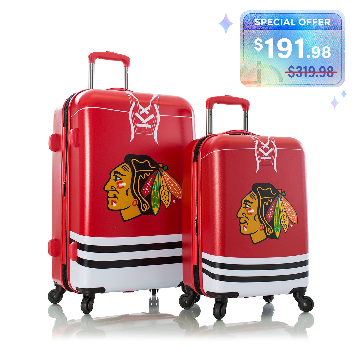 NHL 2 Piece Luggage Set - Chicago Blackhawks
