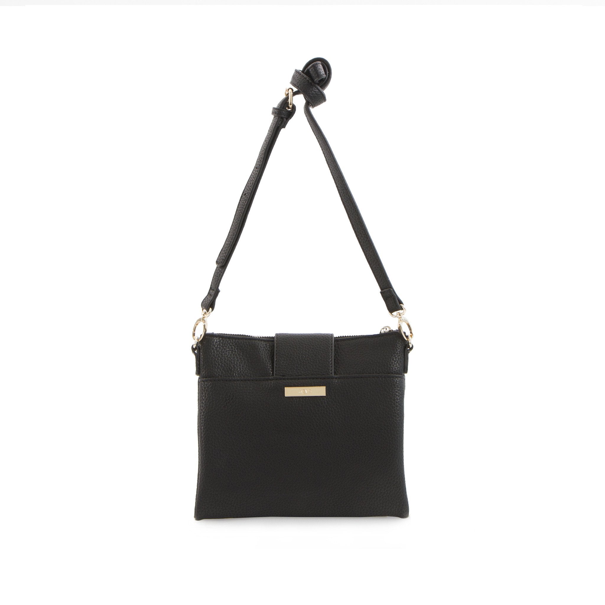Spring Bliss Double Zip Crossbody - Black