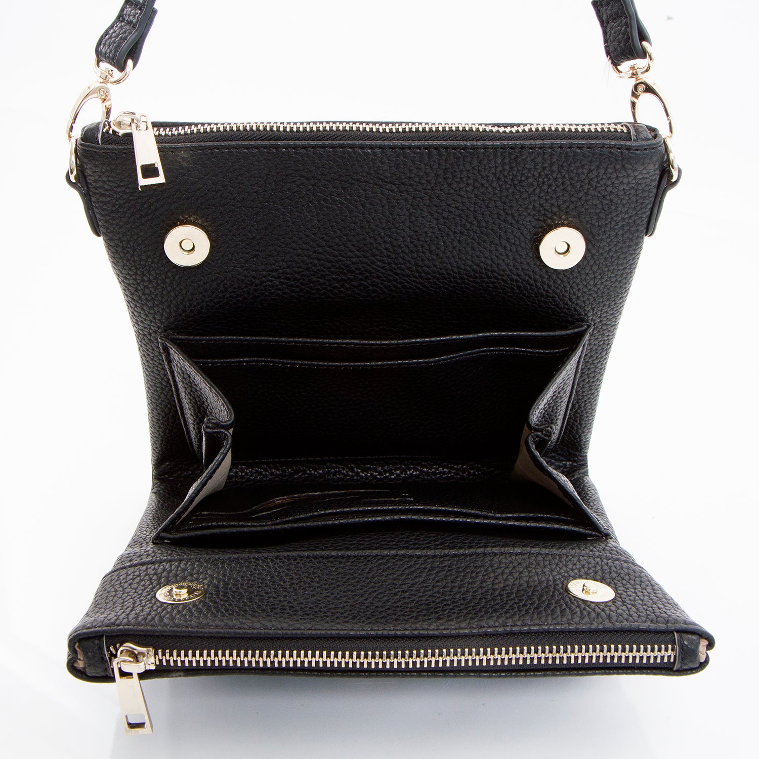 Spring Bliss Double Zip Crossbody - Taupe