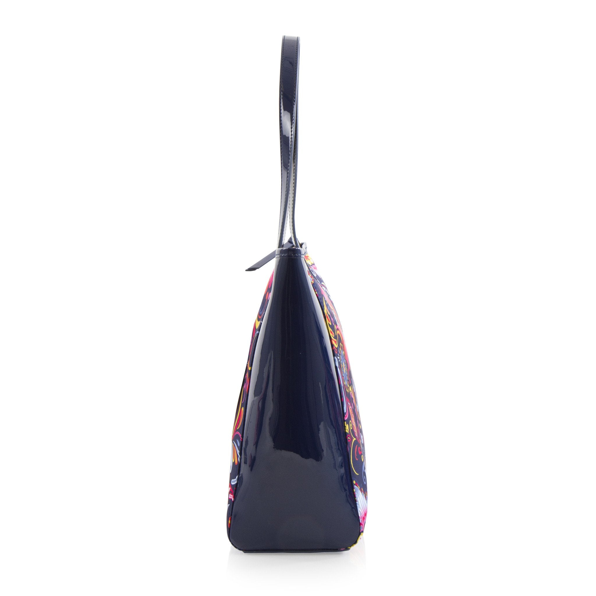 Bliss E/W Printed Tote with Bonus Pouch - Navy