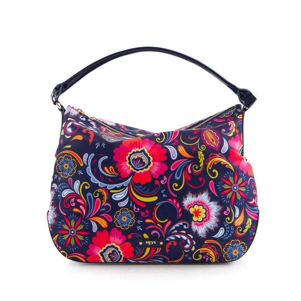 Bliss Printed Hobo Bag - Navy
