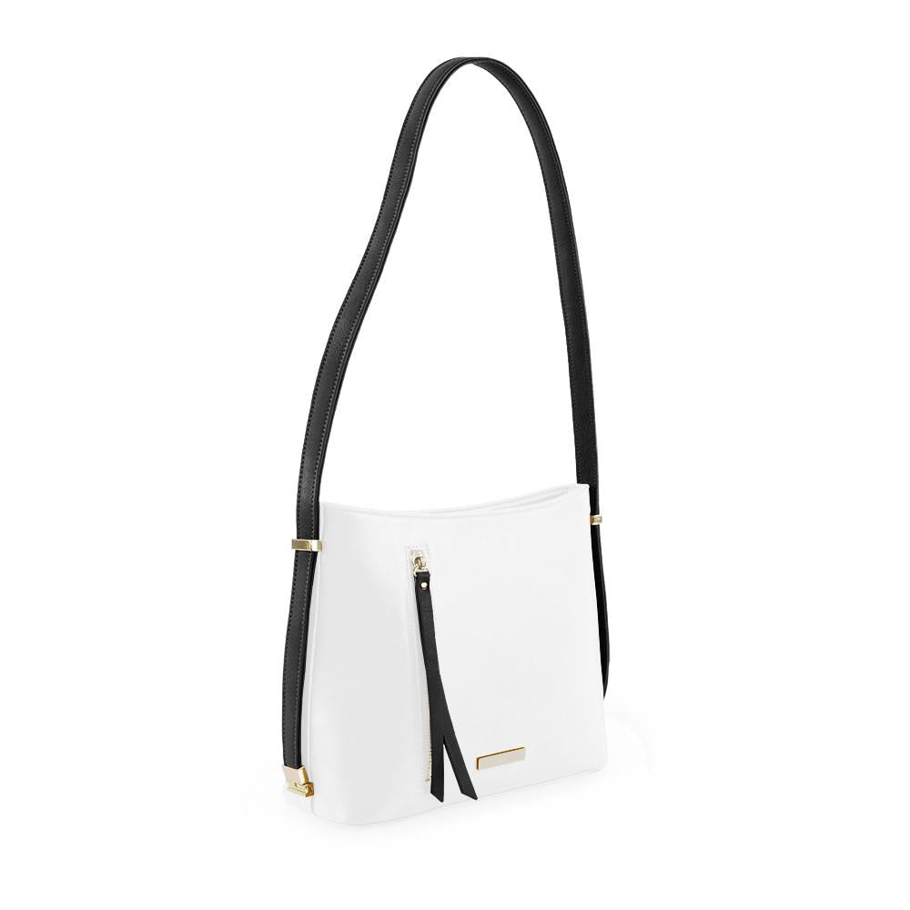 True Blue Colour Block Shoulder Bag - Black/White