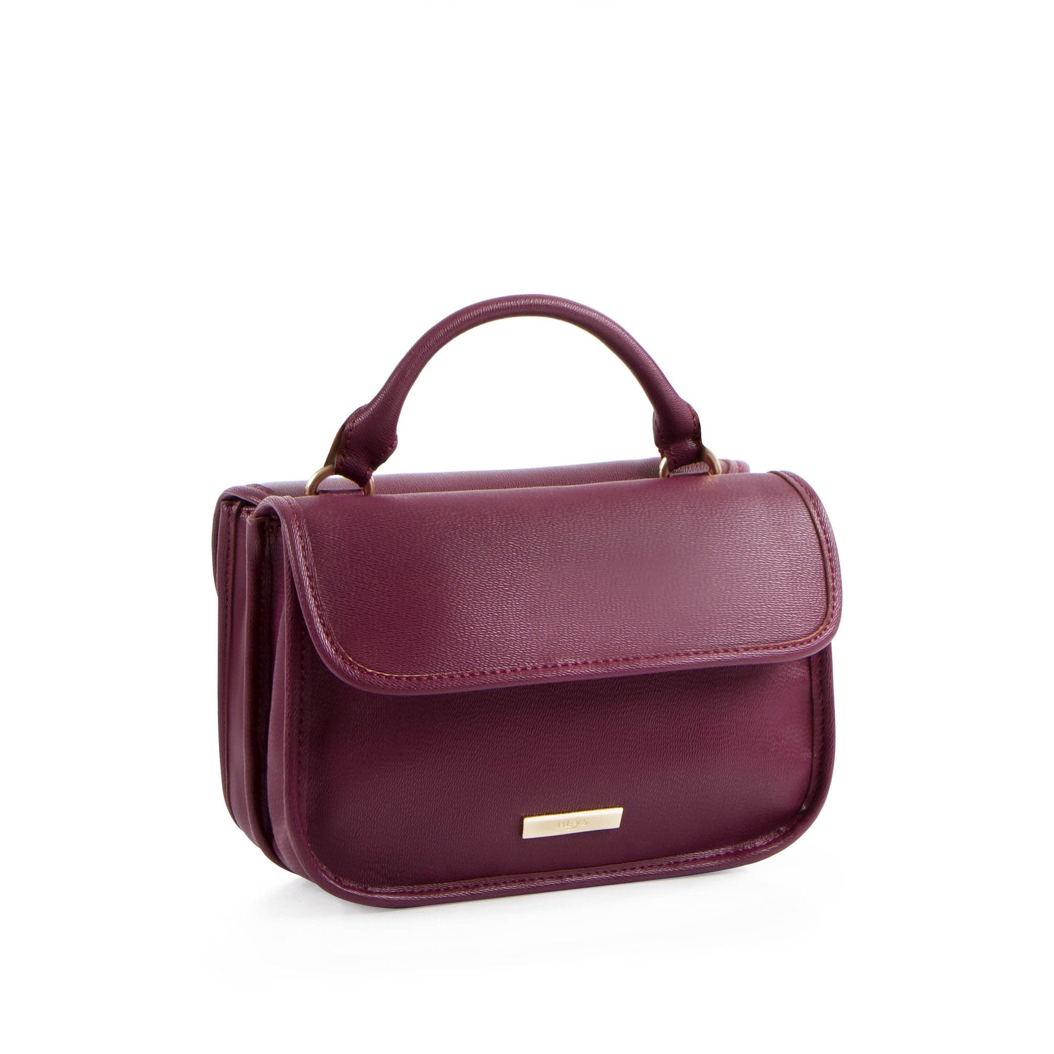 La Mode Mini Dual-Flap Crossbody - Plum