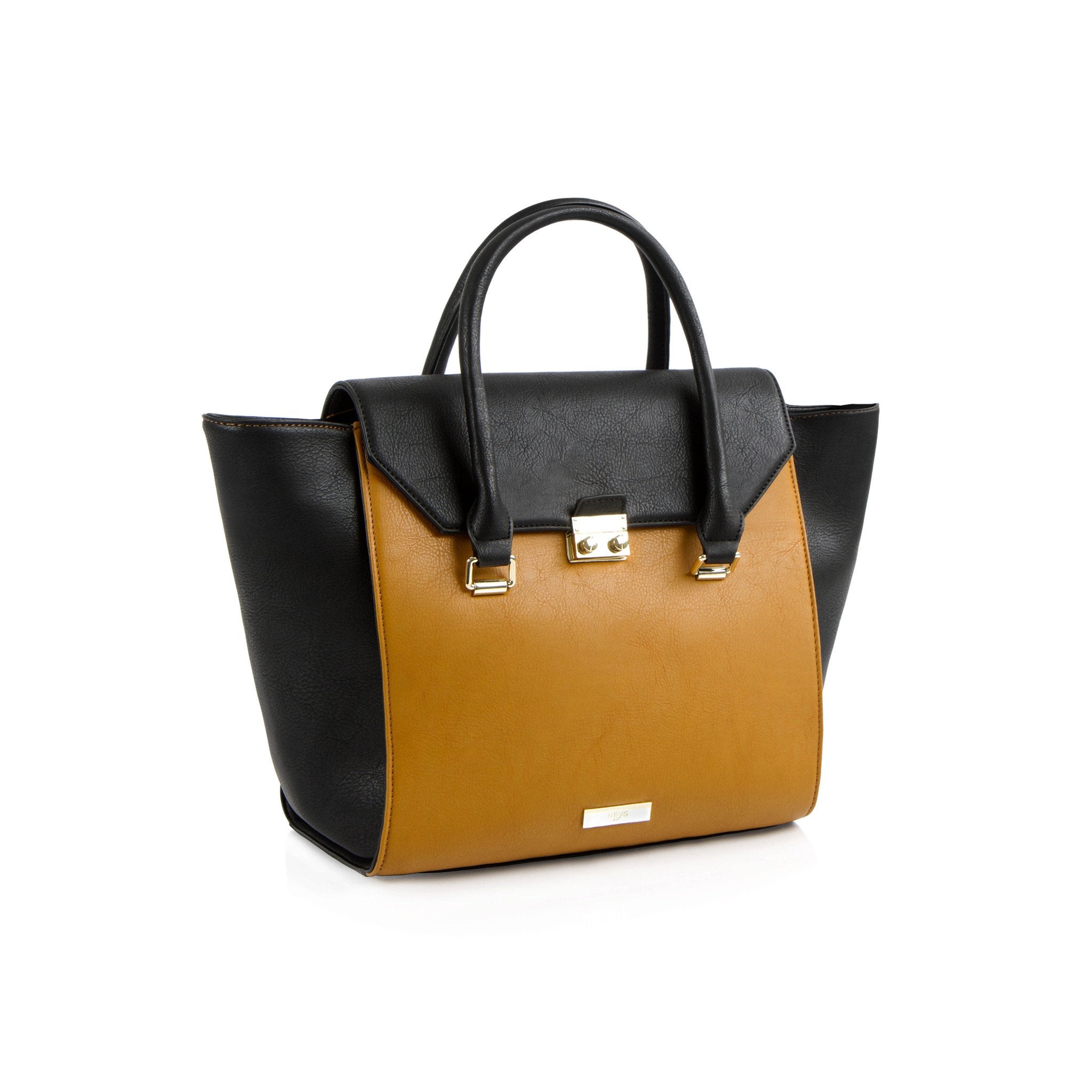 La Mode Winged Tote - Cognac