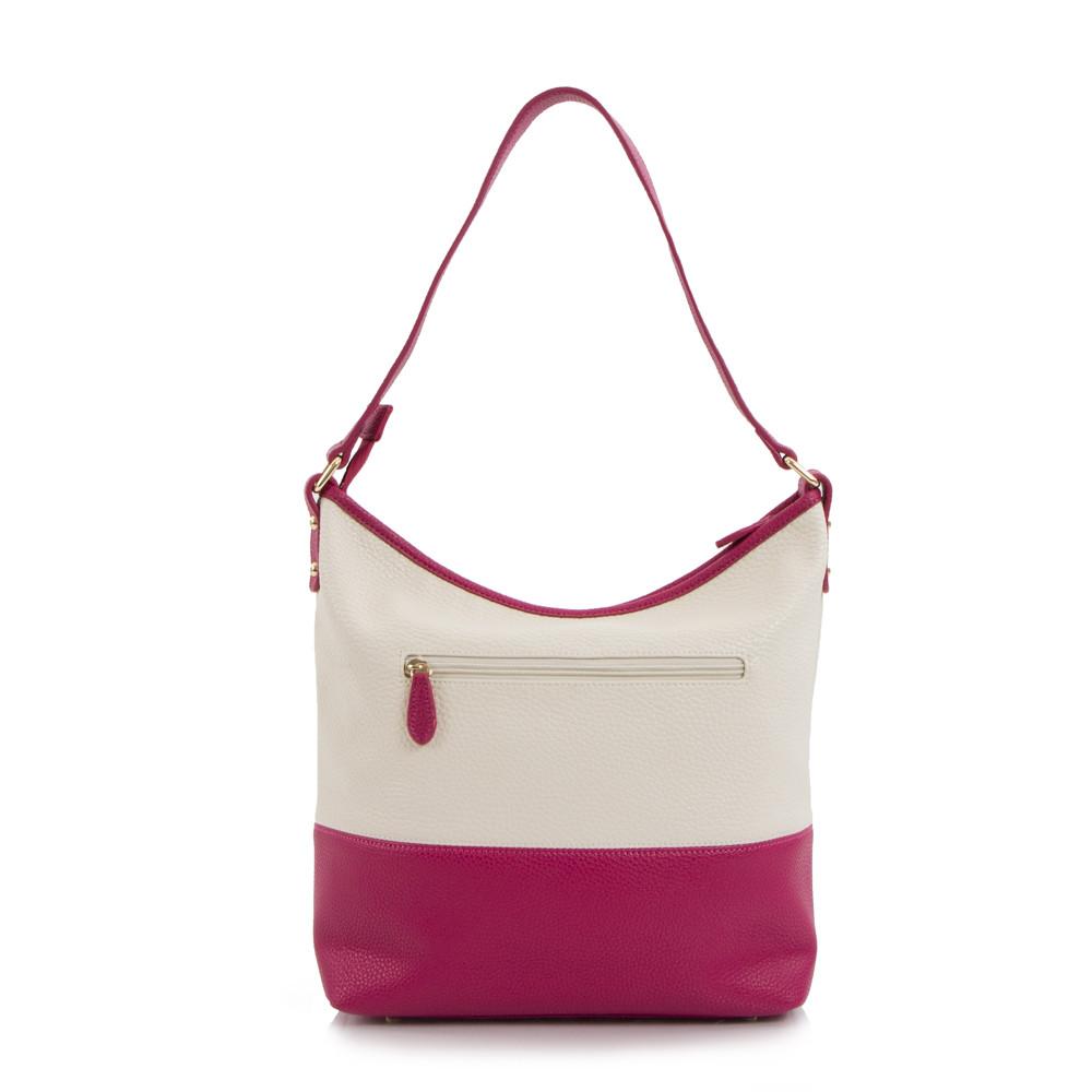 Spring Bliss Colour Block Hobo w. Tassel - Rasp/Wht