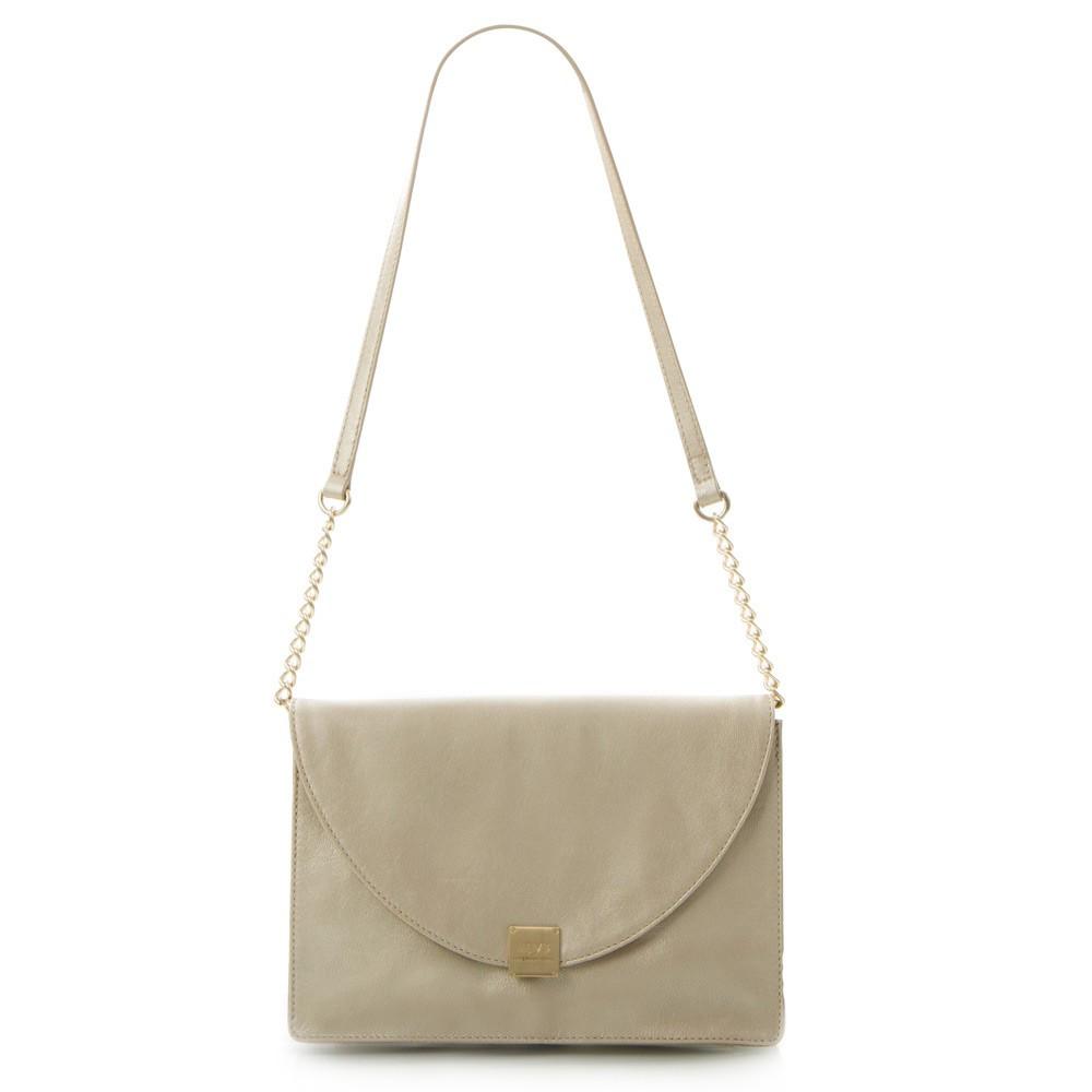 Jewels of Serendib Shimmer Envelope Shoulder Bag - Light Gold