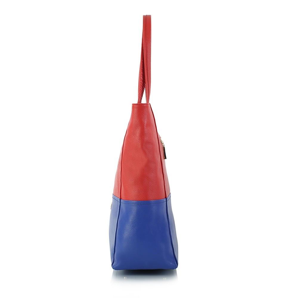 Saint-Tropez Colour Blocked Tote - White/Camel