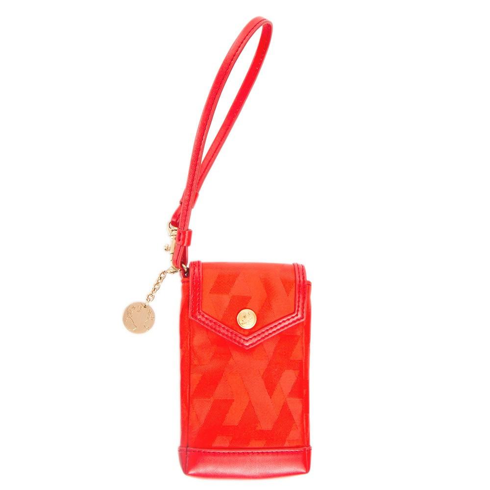 Signature Jacquard Phone Holder - Orange