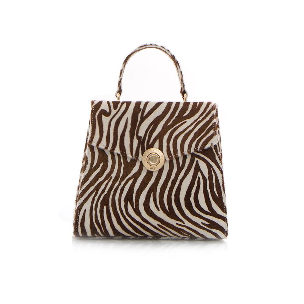 Yorkville Zebra Small Arm Bag - White/Brown Zebra