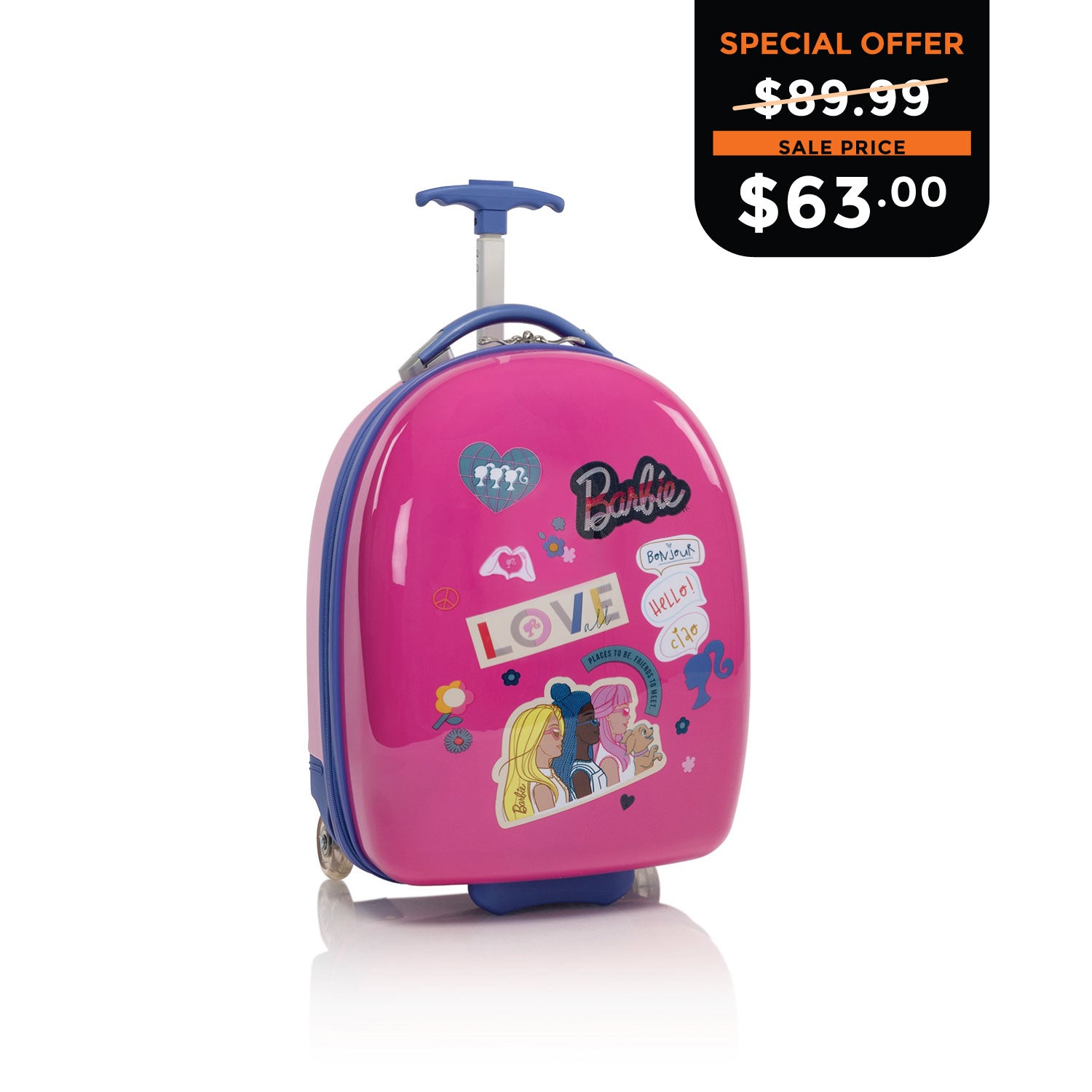 Mattel Kids Luggage - Barbie (MT-HSRL-RS-B03-24AR)