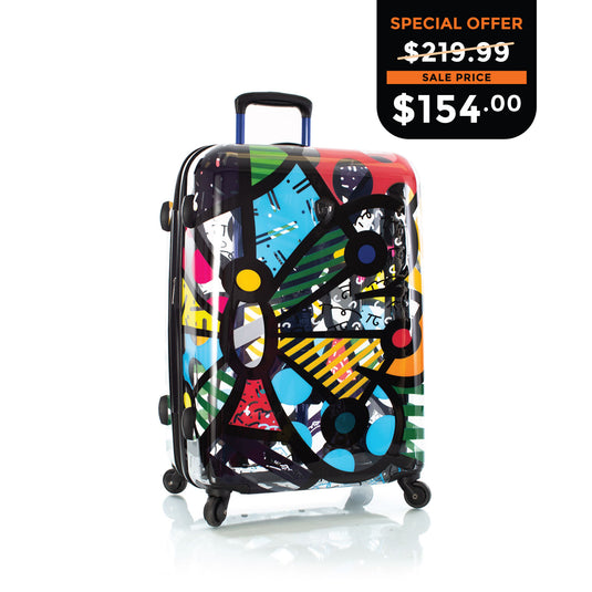 Britto Transparent 26" Luggage - Butterfly