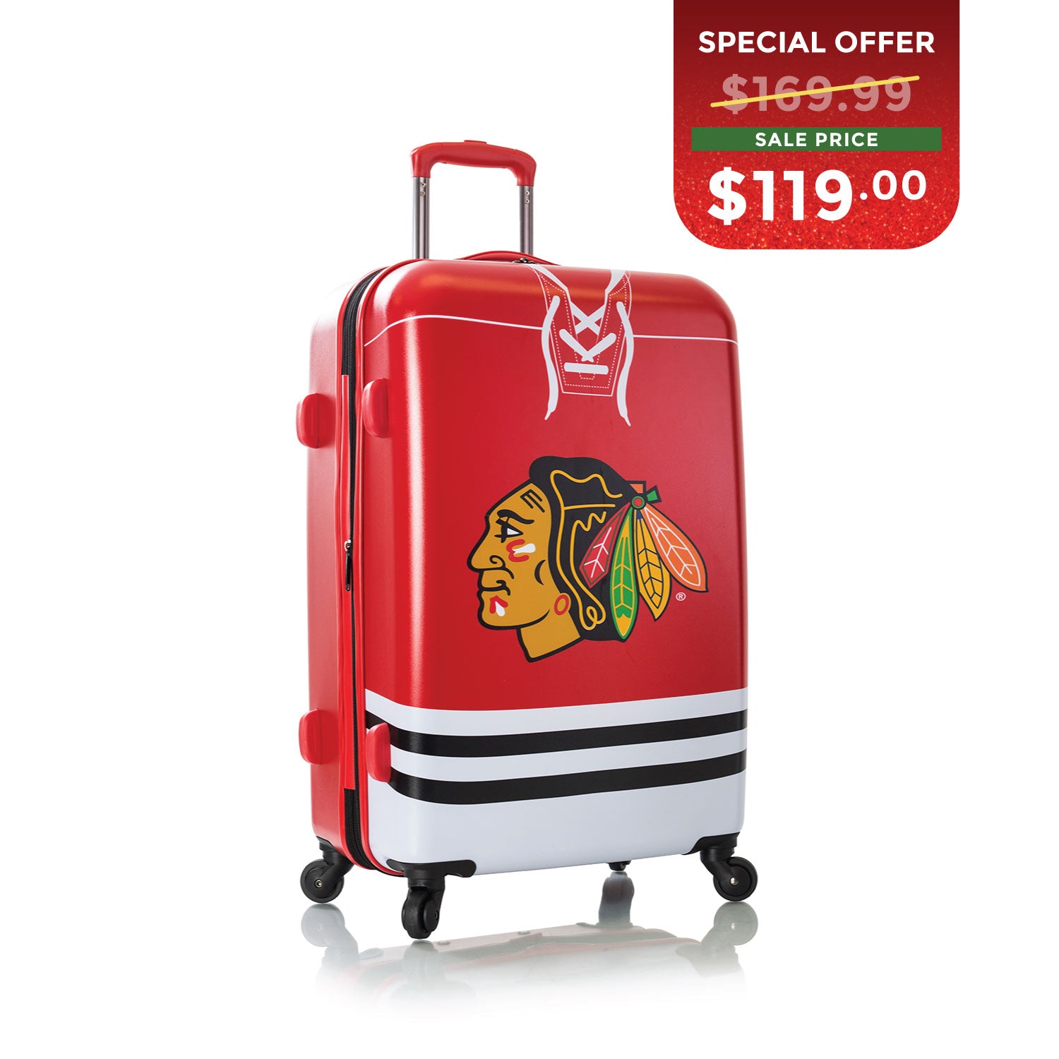 BLACK FRIDAY DOOR CRASHER 2025 - NHL 26 Inch Luggage - Chicago Blackhawks