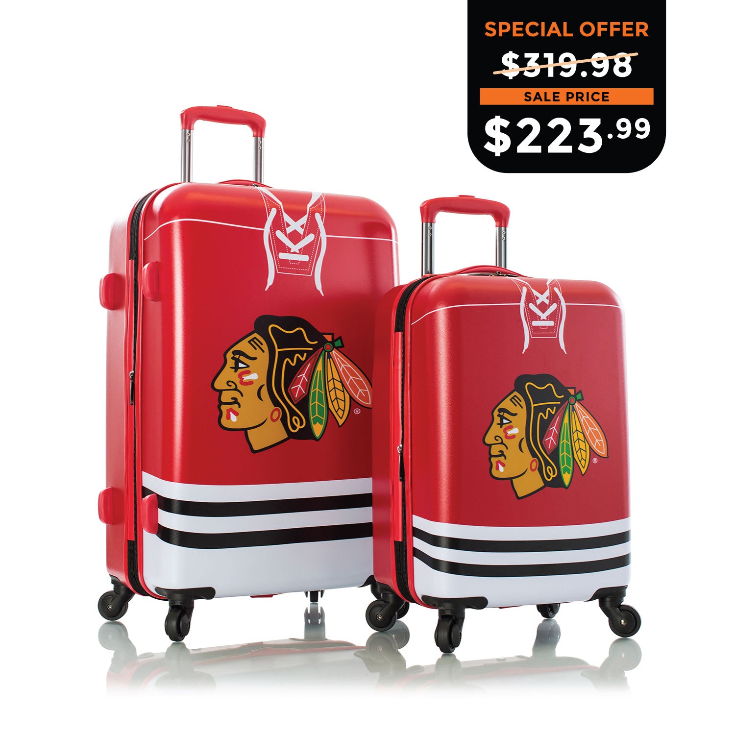 NHL 2 Piece Luggage Set - Chicago Blackhawks