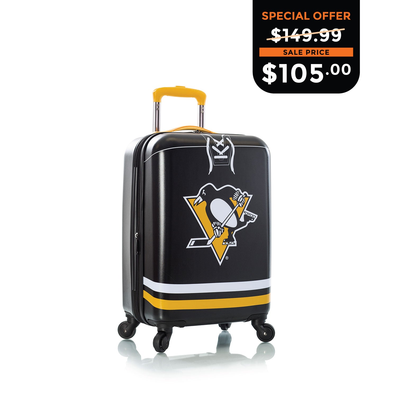 NHL 21 Inch Luggage - Pittsburg Penguins