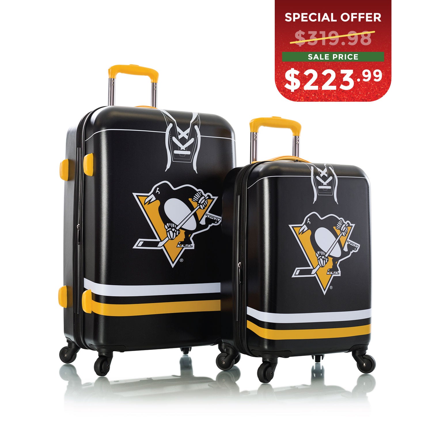 BLACK FRIDAY DOOR CRASHER 2025 - NHL 2 Piece Luggage Set - Pittsburgh Penguins
