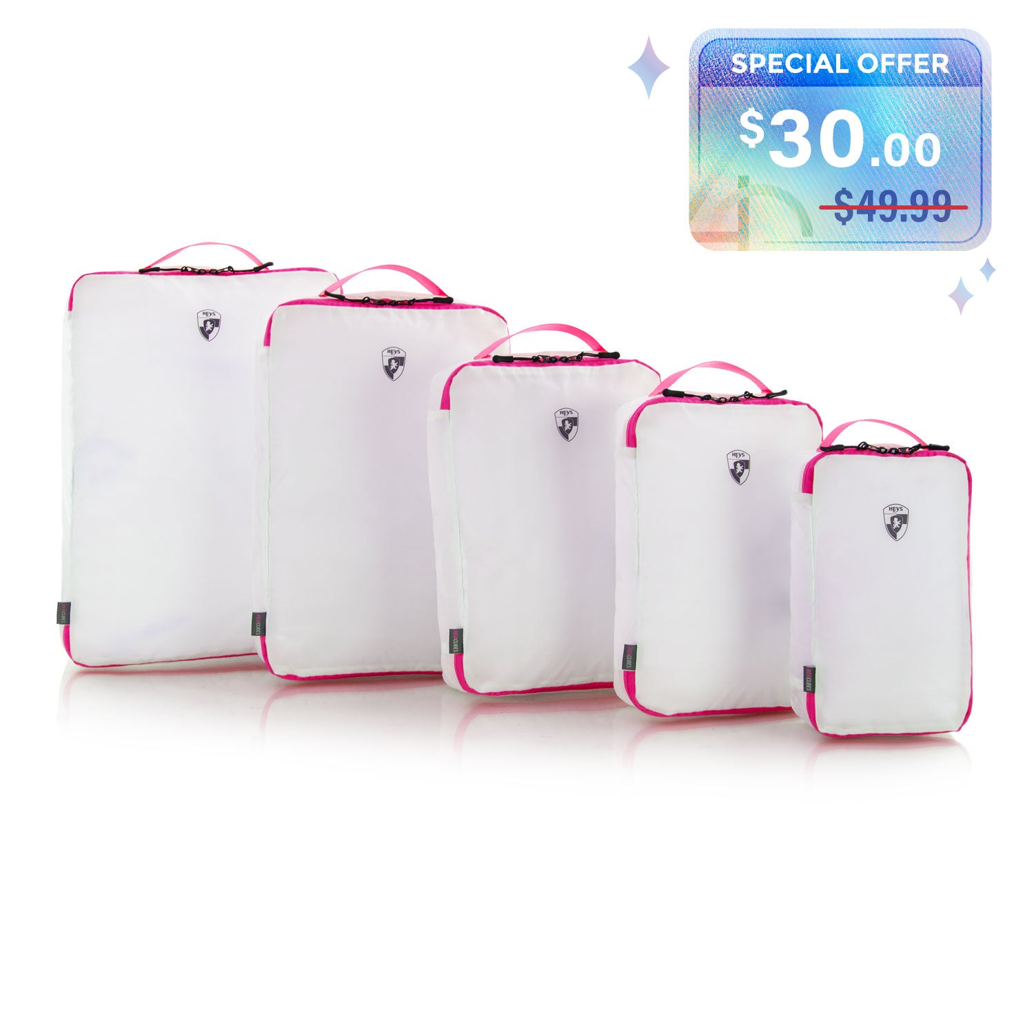 NeoCubes Translucent 5 Piece Packing Cubes Set