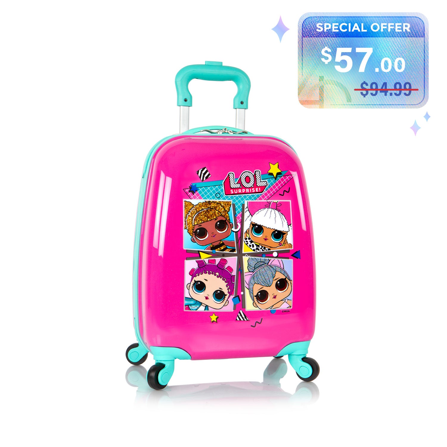 MGA Entertainment Kids Spinner Luggage - LOL Surprise (MG-HSRL-SP-LL01-21AR)