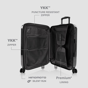 Elite Fashion Spinner® - Black Leopard 3 Piece Luggage Set