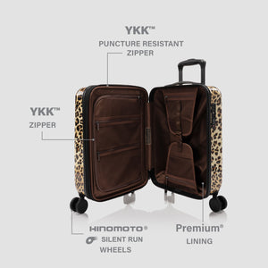 Elite Fashion Spinner® - Brown Leopard 21 Inch Carry-On Luggage