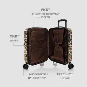 Elite Fashion Spinner® - Brown Leopard 21 Inch Carry-On Luggage