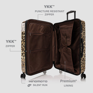 Elite Fashion Spinner® - Brown Leopard 30 Inch Luggage