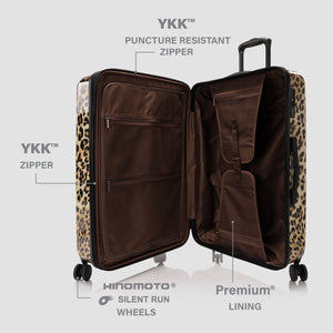Elite Fashion Spinner® - Brown Leopard 30 Inch Luggage