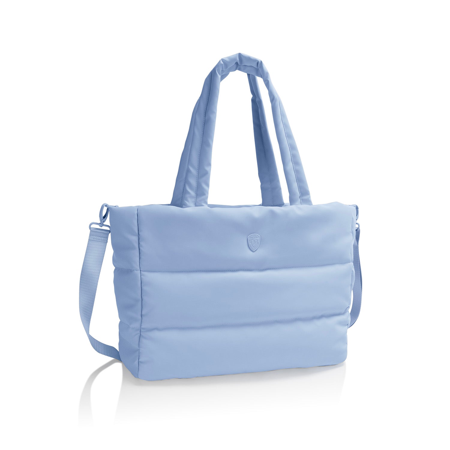 The Puffer Travel Tote Light Blue Puffer Travel Tote Fashion Tote