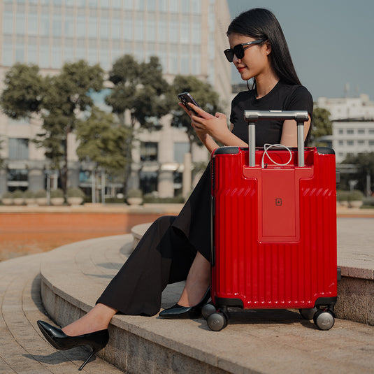 Tekno Blue 21" Carry On Luggage | Tech Traveler Luggage