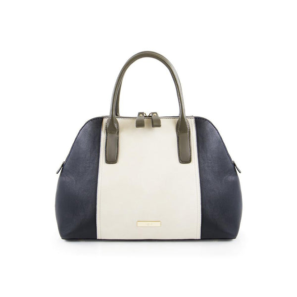 True Blue Colour Block Satchel - Navy/Olive