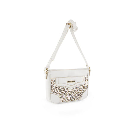 True Blue Laser Crossbody - White
