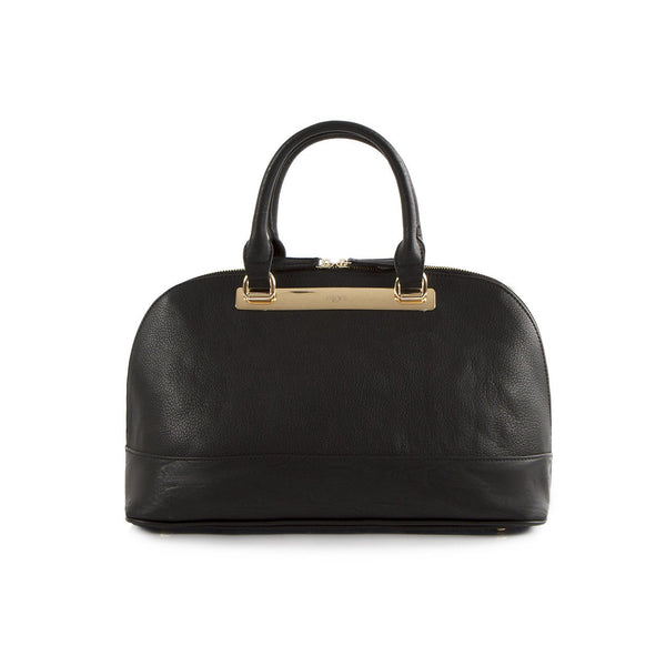 La Mode Dome Satchel - Black