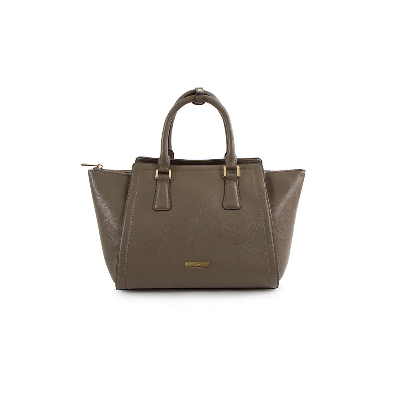 La Mode Winged Satchel - Taupe
