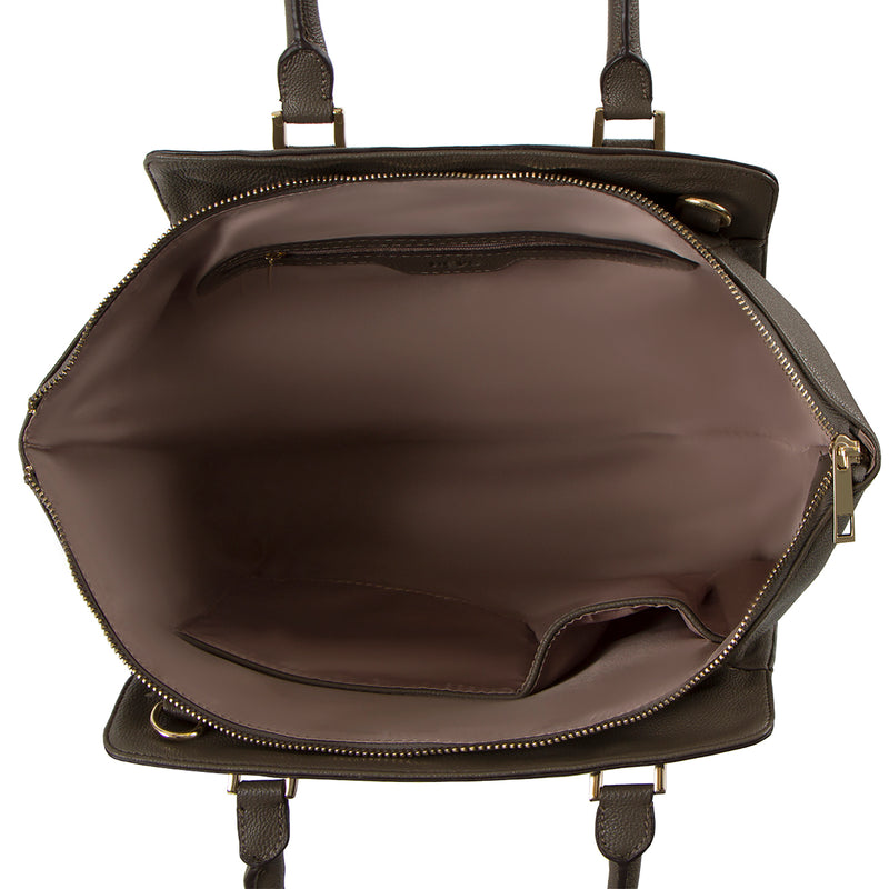 La Mode Winged Satchel - Taupe