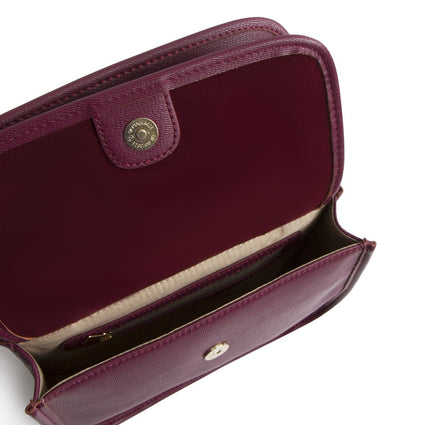 La Mode Mini Dual-Flap Crossbody - Plum