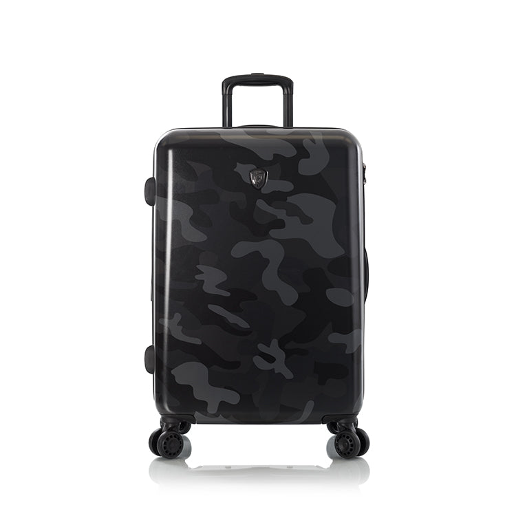Fashion Spinner 26" Luggage - Black Camo Front View