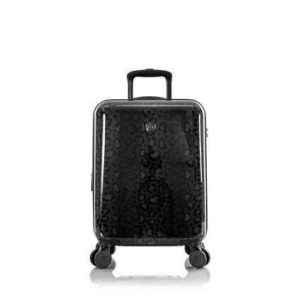 Black Leopard 21" Spinner® Carry-On Luggage front | Fashion Luggage