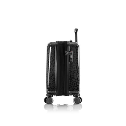 Black Leopard 21" Spinner® Carry-On Luggage side | Fashion Luggage