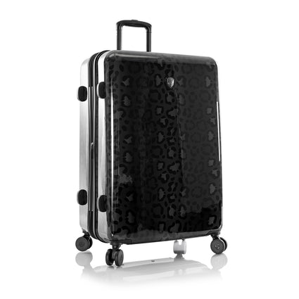 Black Leopard Fashion 30" Luggage Front