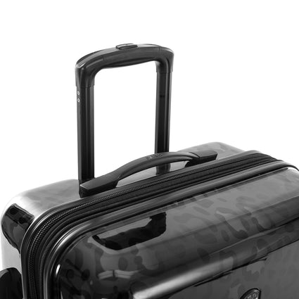 Black Leopard Fashion 3 Piece Luggage Set Handle
