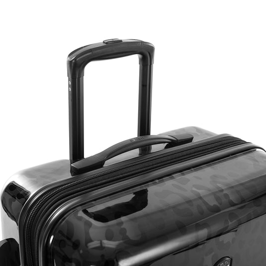 Black Leopard 21" Spinner® Carry-On Luggage handle | Fashion Luggage