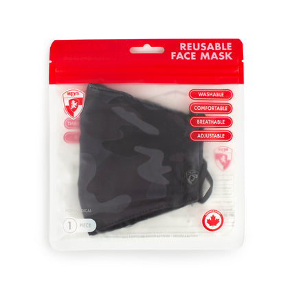 Reusable Face Masks - Black Camo 2 Pack