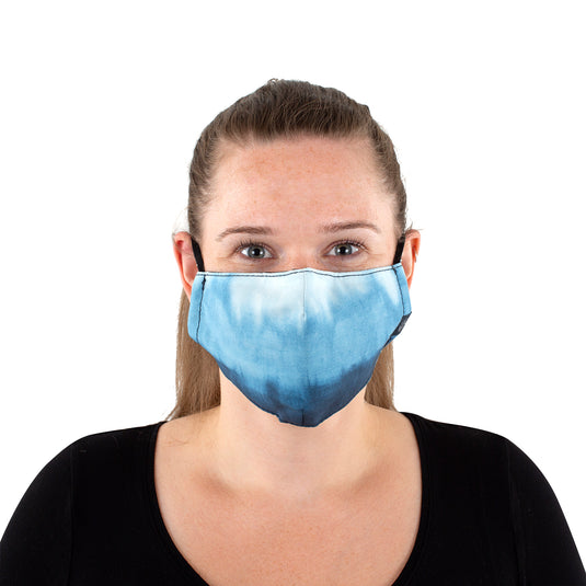 Reusable Face Masks - Blue Tie-Dye 2 Pack