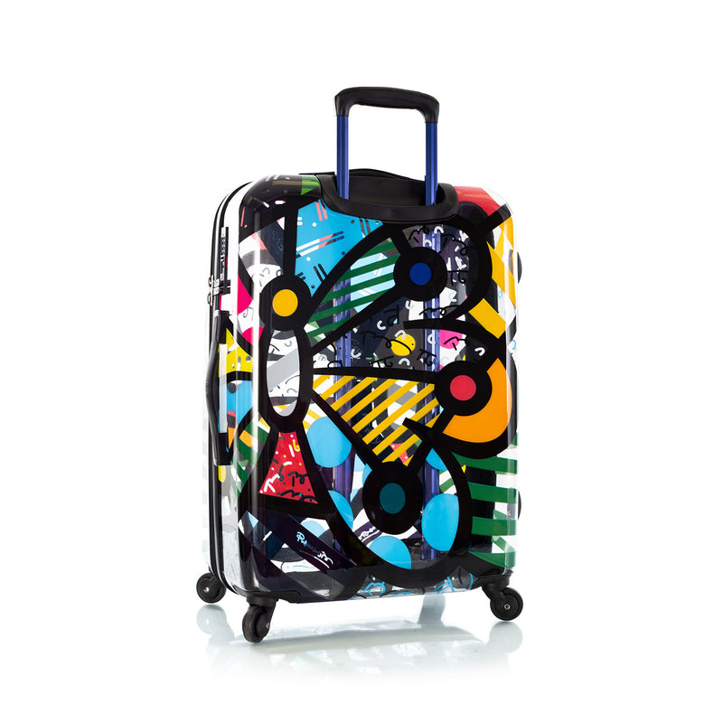 Britto Transparent 26" Luggage - Butterfly Back View