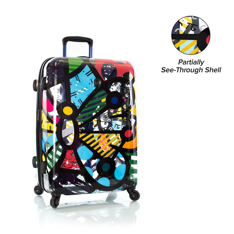 Britto Transparent 26" Luggage - Butterfly