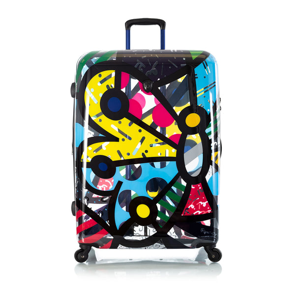 Britto - Butterfly Transparent 30" Luggage front | Lightweight Luggage