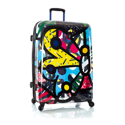 Britto - Butterfly Transparent 3 Piece Luggage Set front |  Luggage Sets