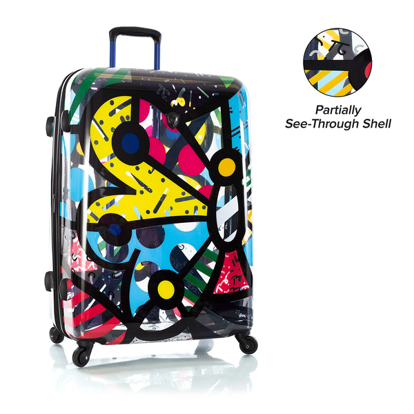 Britto - Butterfly Transparent 30" Luggage | Lightweight Luggage