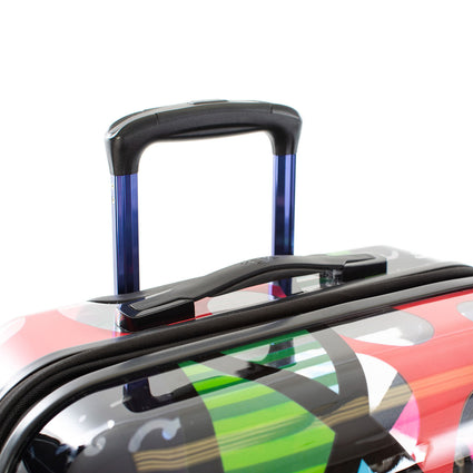 Britto - Butterfly Transparent 3 Piece Luggage Set handle |  Luggage Sets